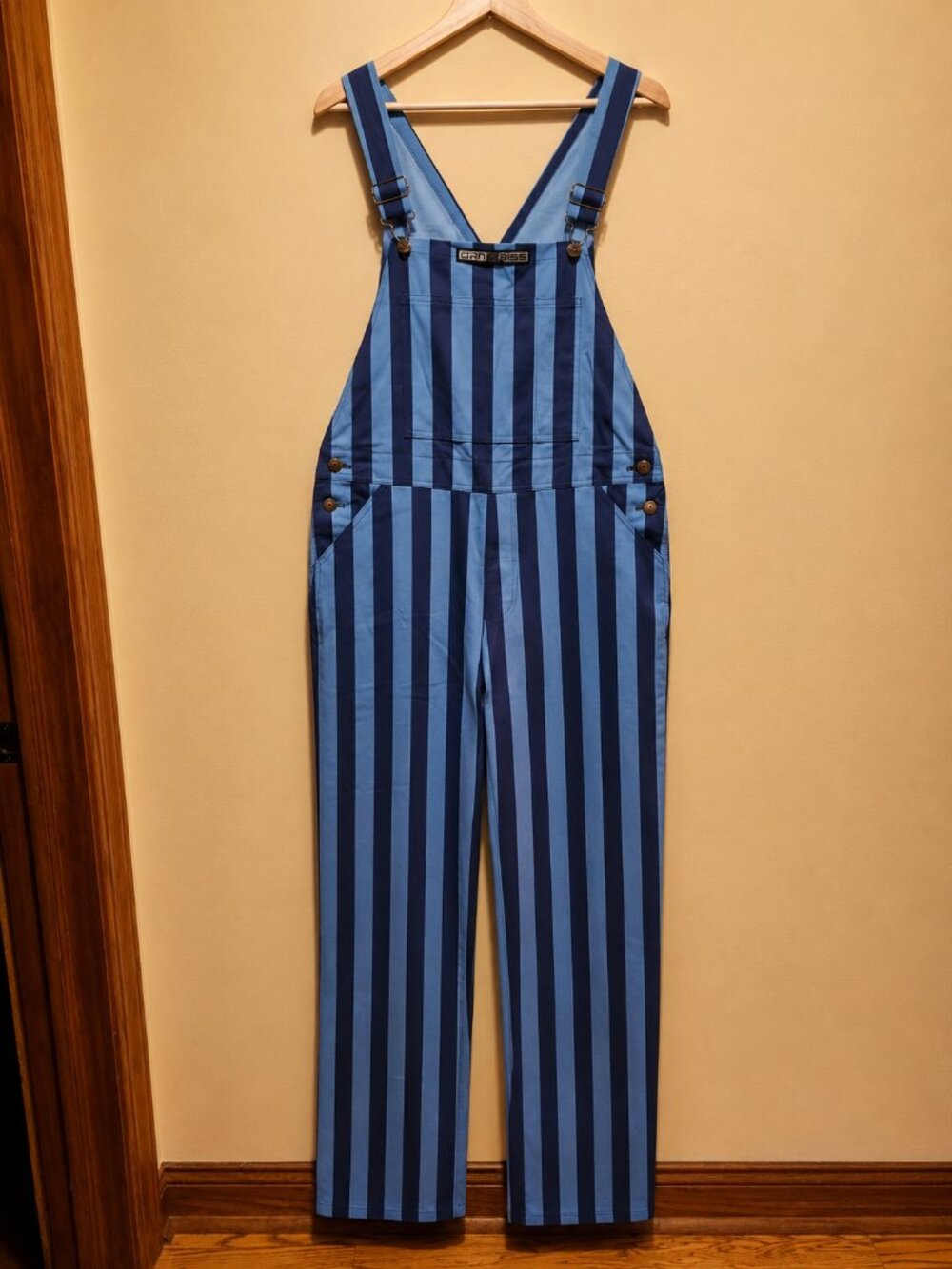 Game Bibs Blue Stripe Bib Overalls | Size Medium | NWT | Railroad Engineer